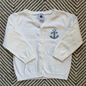 Petit Bateau Baby Cardigan size 24m (brand runs small)
